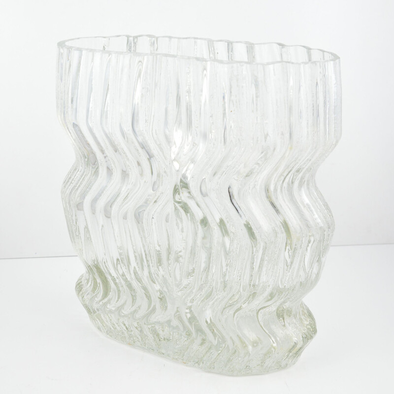 Vintage Large glass vase by Tapio Wirkkala for Rosenthal Studio Line, Germany 1960s