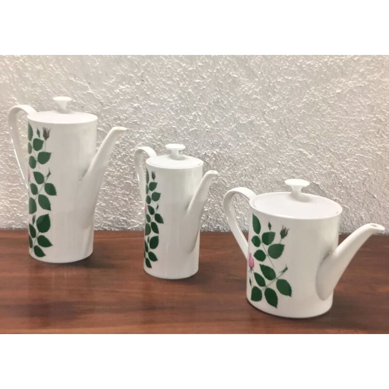 Ensemble vintage de théière, cafetière et chocolatière par Arzberg, Allemagne 1970