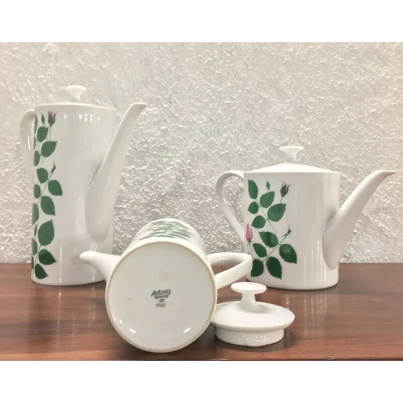 Ensemble vintage de théière, cafetière et chocolatière par Arzberg, Allemagne 1970