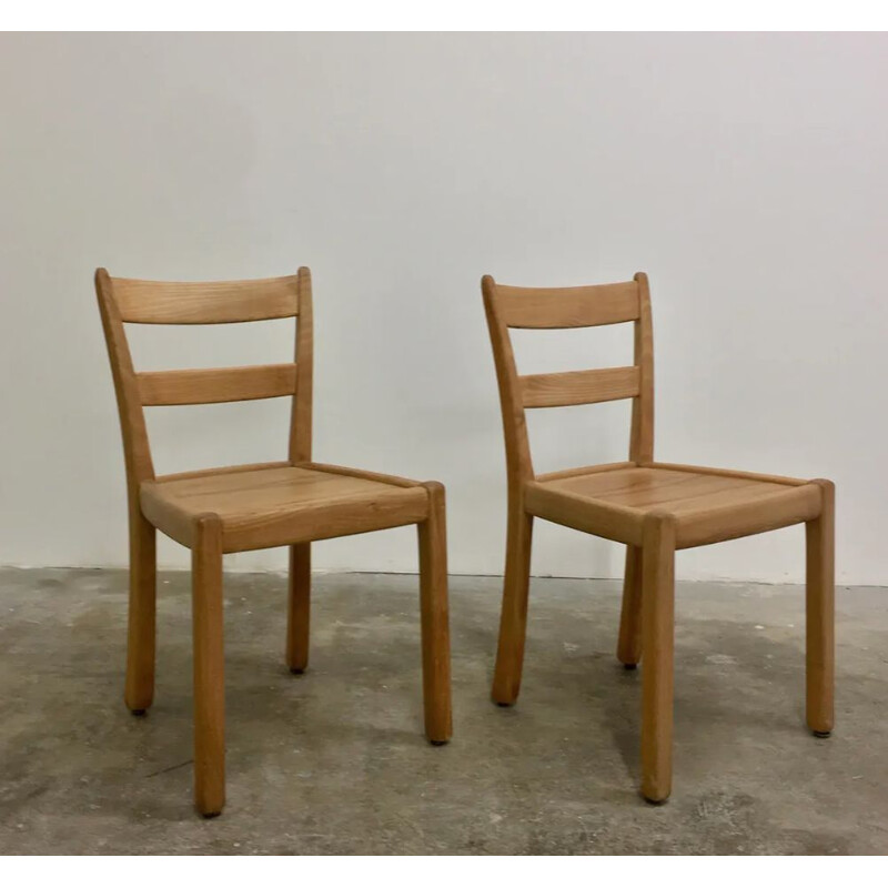 Set of 2 vintage chairs by Franz Xaver Sproll, Switzerland, 1940