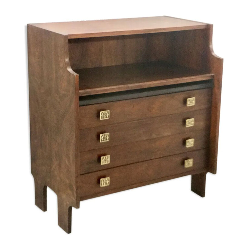 Vintage secretary in rosewood, Italy, 1960-70s