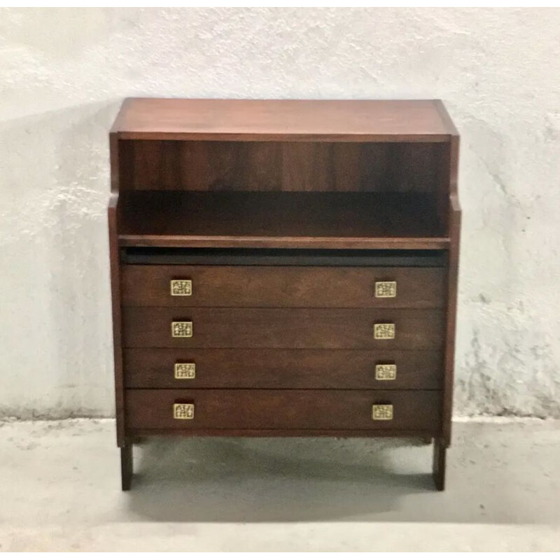 Vintage secretary in rosewood, Italy, 1960-70s