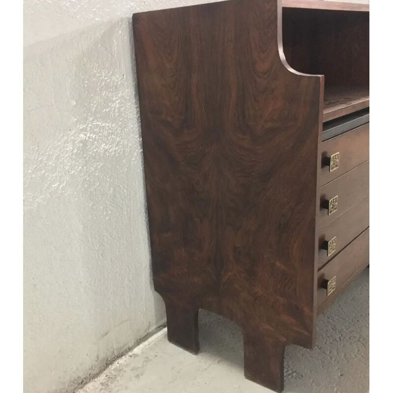 Vintage secretary in rosewood, Italy, 1960-70s