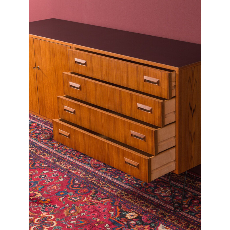 Vintage teak sideboard by DeWe Deutsche Werkstätten, 1960s