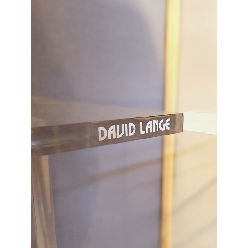 Paire de Chevets vintage en plexiglas David Lange 2000