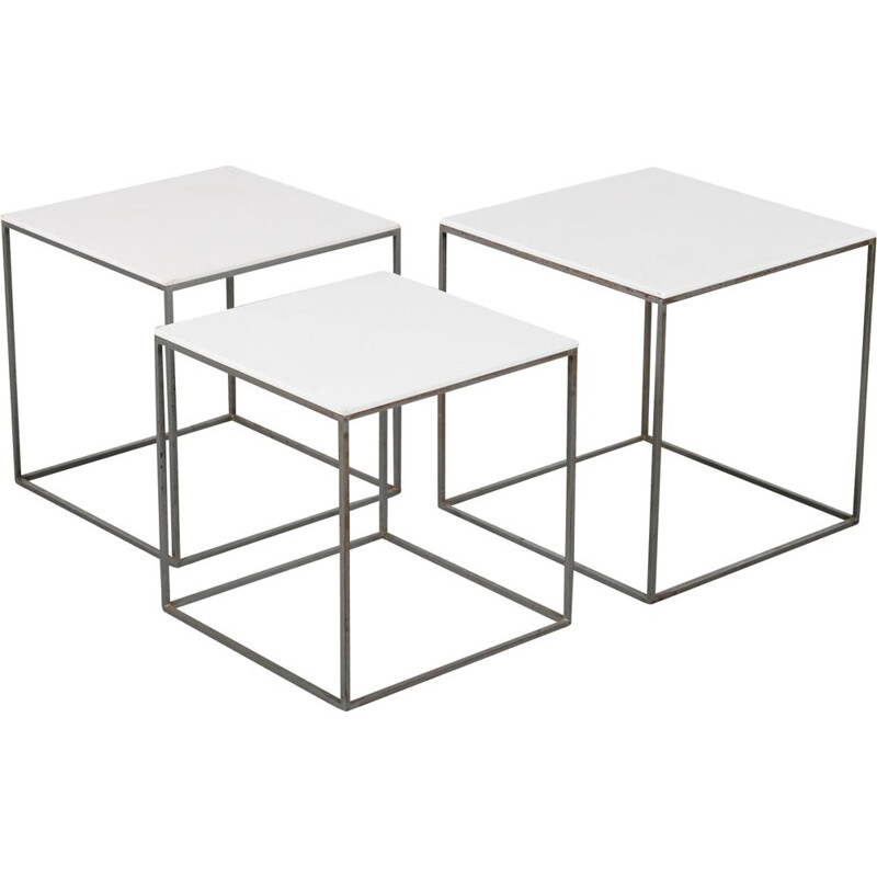 Suite van 3 tafels PK71 van Poul Kjaerholm voor E. Kold Christensen, Denemarken 1960