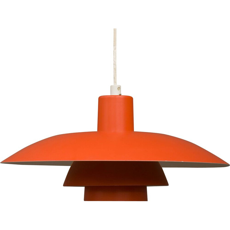 Vintage red pendant lamp by Poul Henningsen