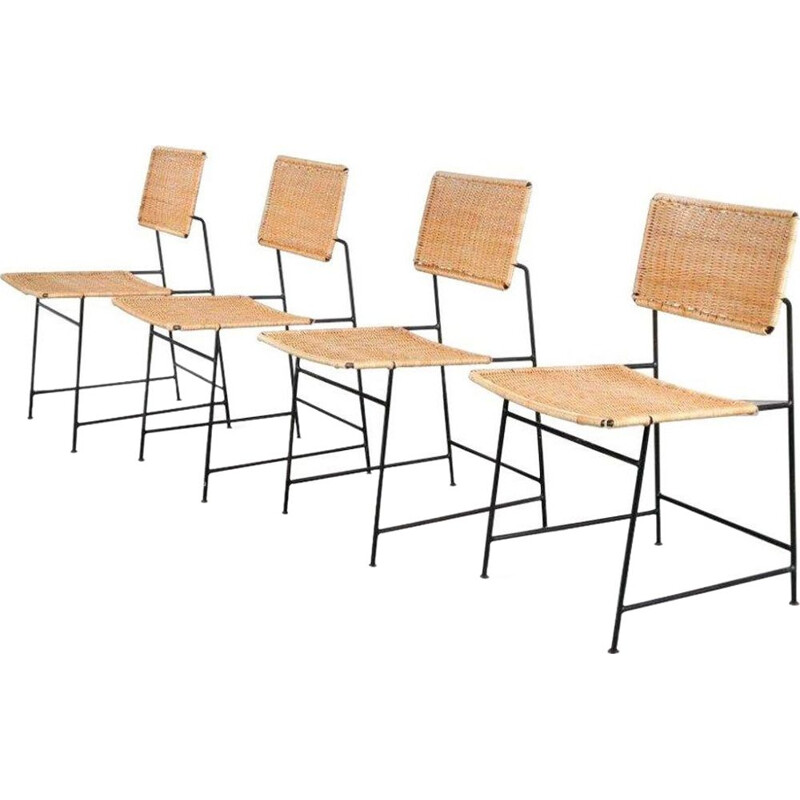 Set of 4 vintage "SW88" chairs" by Herta Maria Witzemann for Wilde + Spieth, Germany, 1954