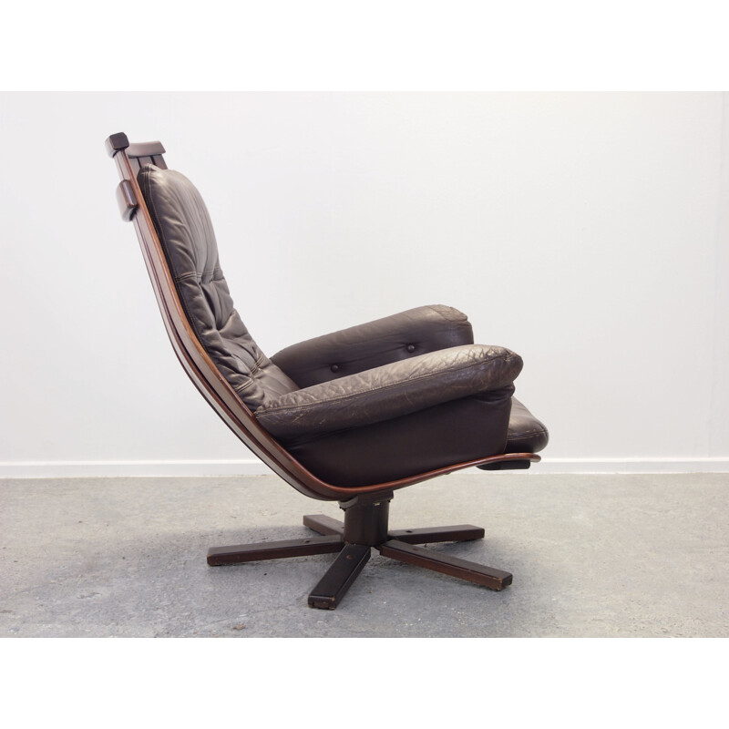 Vintage Mobler swivel chair Hans Brattrud for Hove 1960