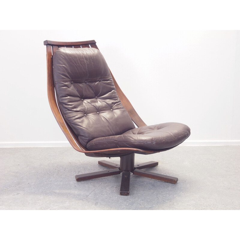 Vintage Mobler swivel chair Hans Brattrud for Hove 1960