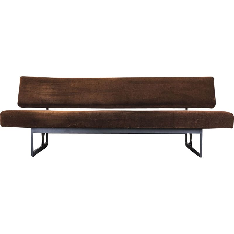 Vintage brown daybed by Dieter Wäckerlin for Idealheim, 1950s