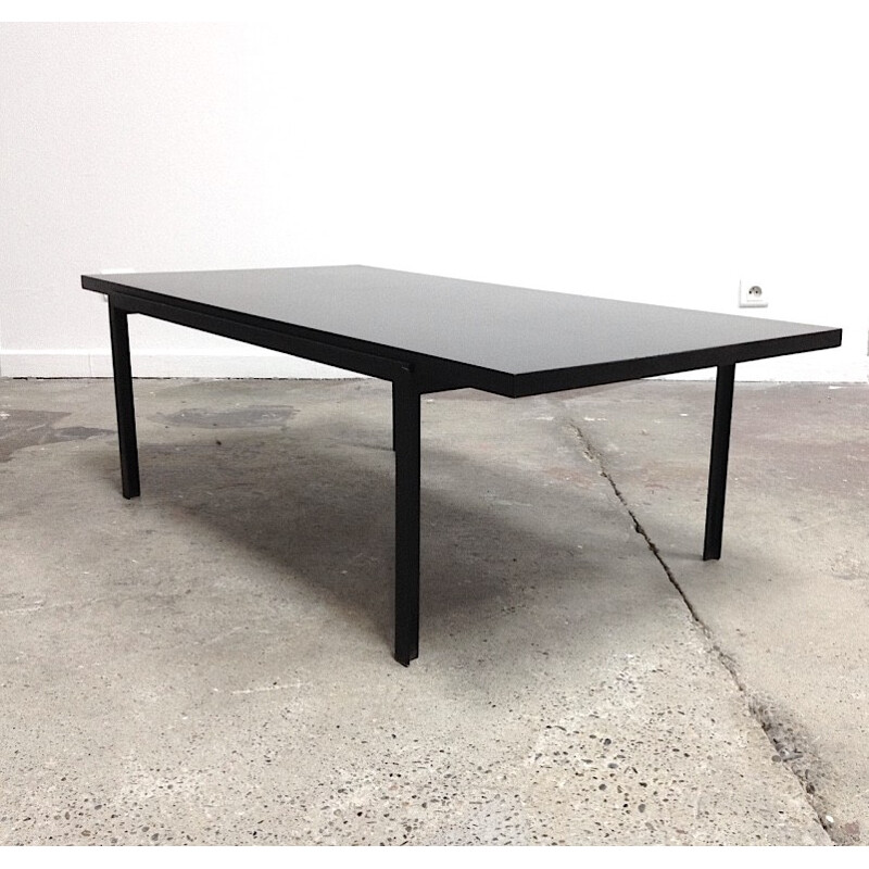 Vintage coffee table in melamine and metal, Florence KNOLL - 1950s