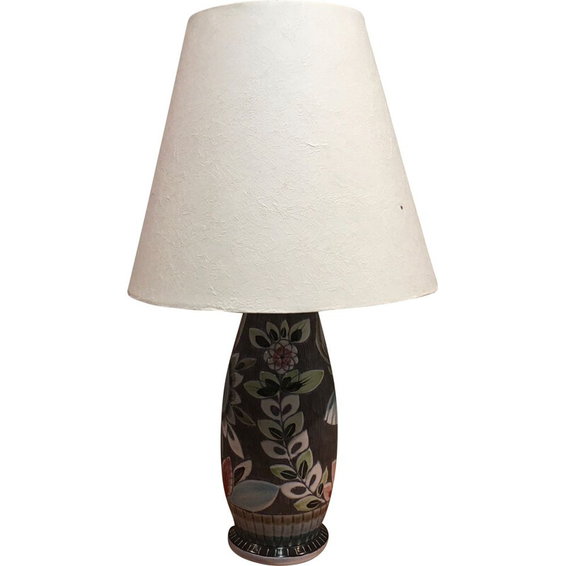 Scandinavian vintage ceramic lamp 1960