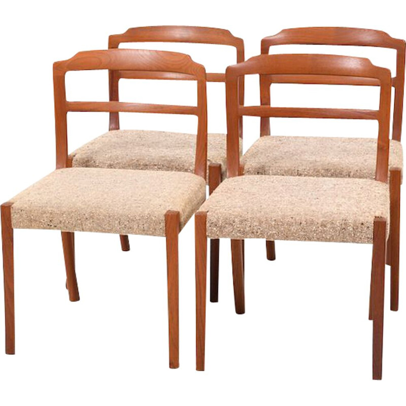 Set of 4 vintage Dining Chairs in Teak by Ole Wanscher for Cado