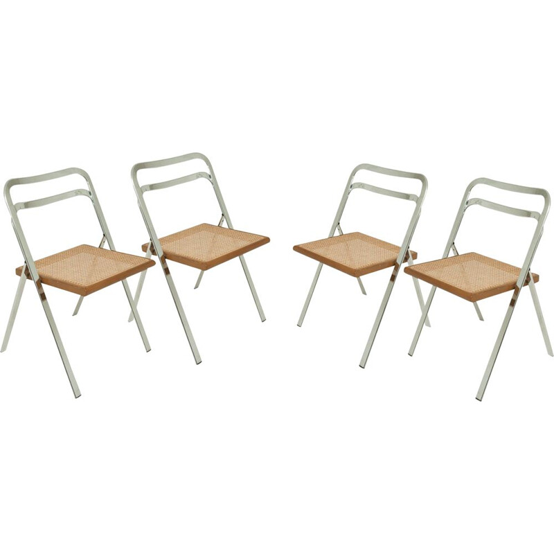 Suite de 4 Chaises pliantes vintage  par Giorgio Catellan