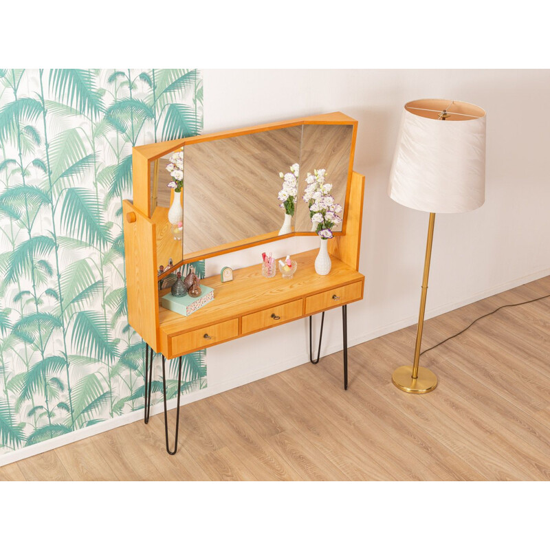 Vintage dressing table in ash veneer by WK Möbel, 1950s