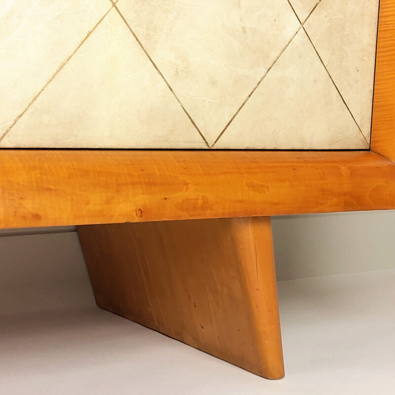 Vintage sycamore sideboard by Suzanne Guiguichon 1950