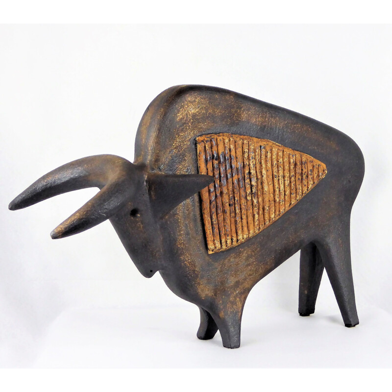 Ceramica vintage "Toro" di Dominique Pouchain