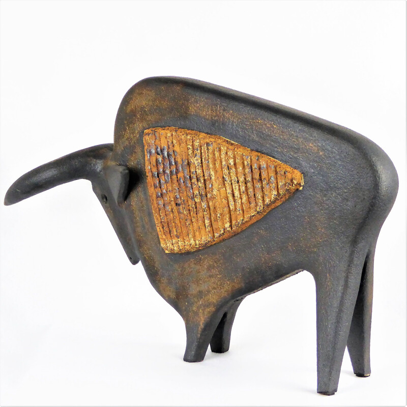 Vintage ceramic "Toro" by Dominique Pouchain
