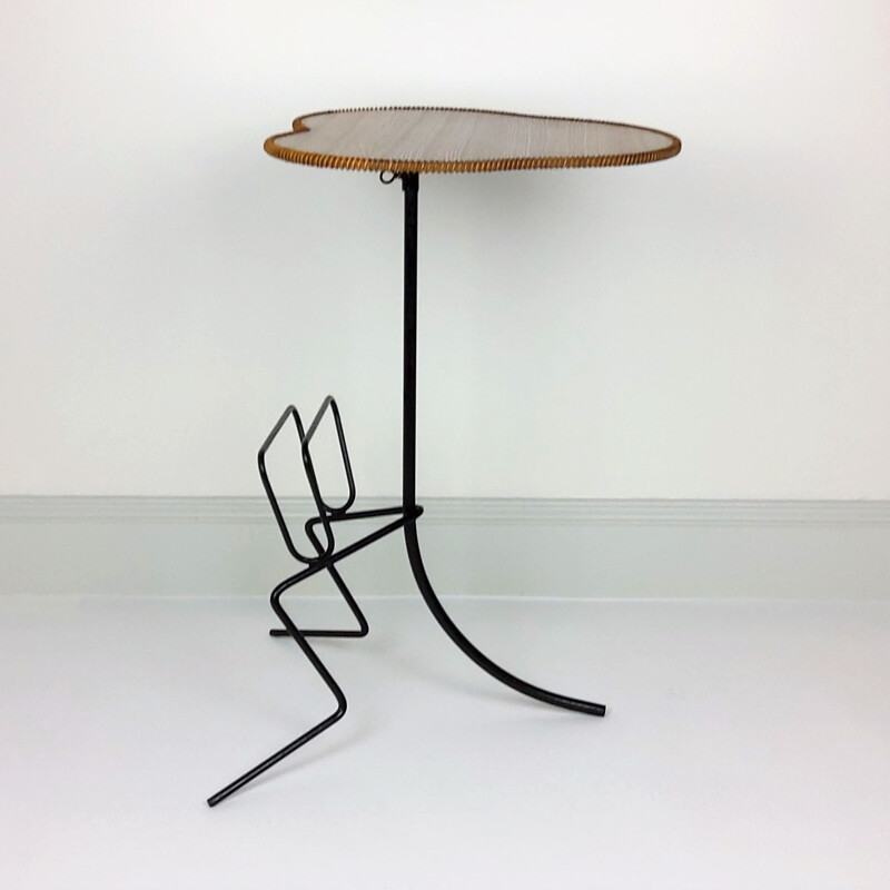 Table vintage porte-revues 1950