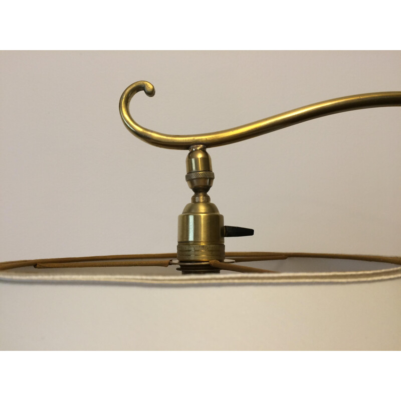 Vintage adjustable lamppost and arms deported brass 1950