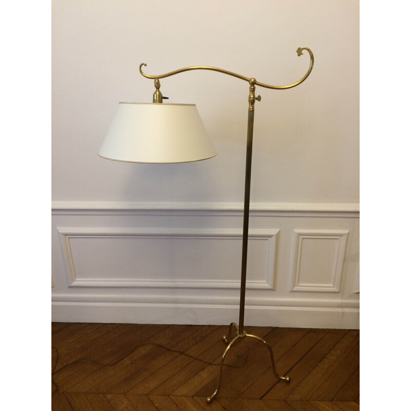 Vintage adjustable lamppost and arms deported brass 1950