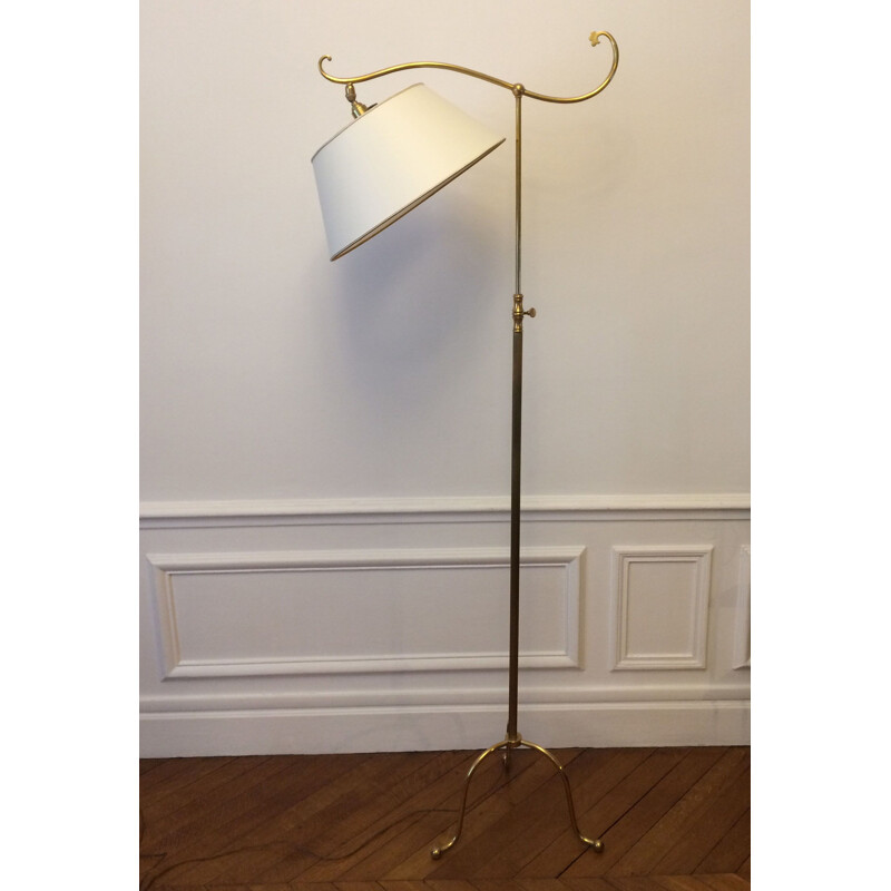 Vintage adjustable lamppost and arms deported brass 1950
