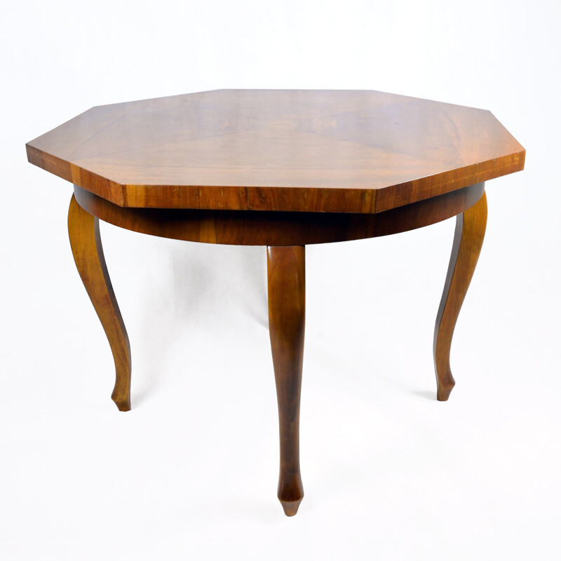 Vintage octagonal chippendale table, France, 1930