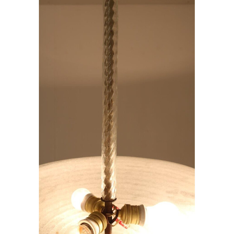 Vintage hanging lamp in Murano glass by Ercole Barovier, Italy 1930