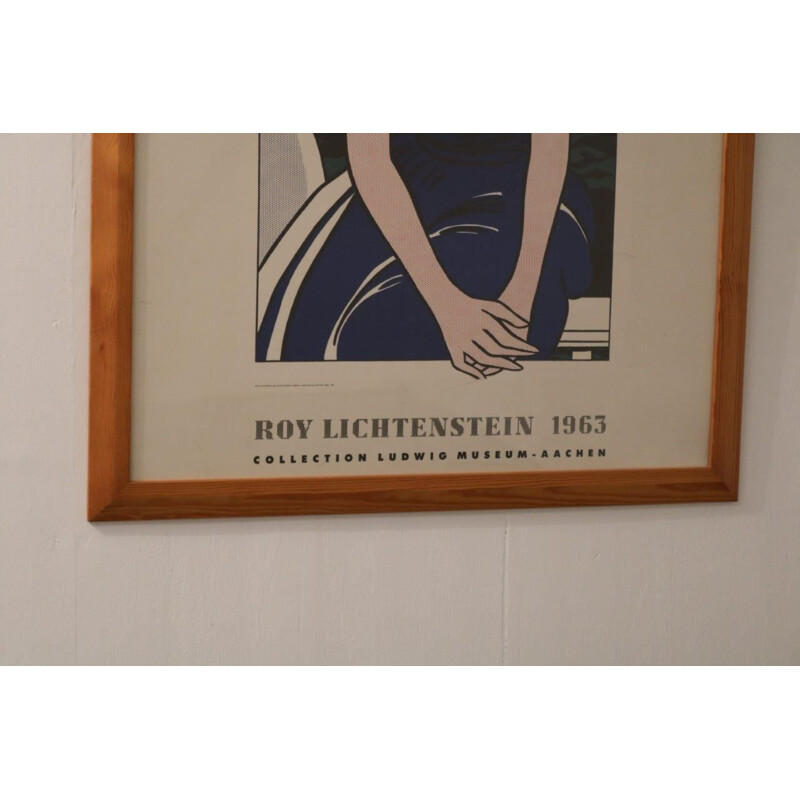 Vintage museum poster by Roy Lichtenstein for the Ludwing Museum in Germany, 1980