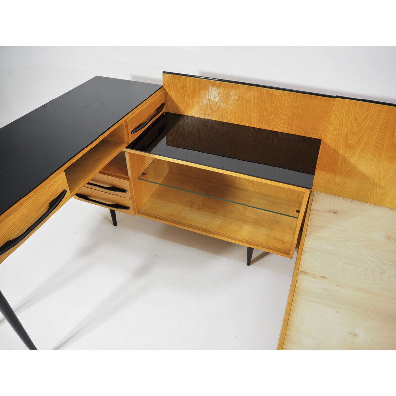 Vintage Bed and Desk Set by Jindřich Halabala for UP Závody, 1960s