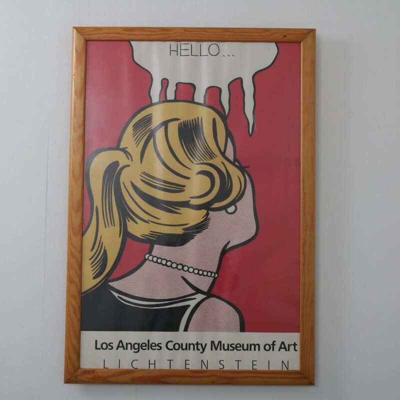 Vintage museum poster by Roy Lichtenstein for the Los Angeles County Museum of Art