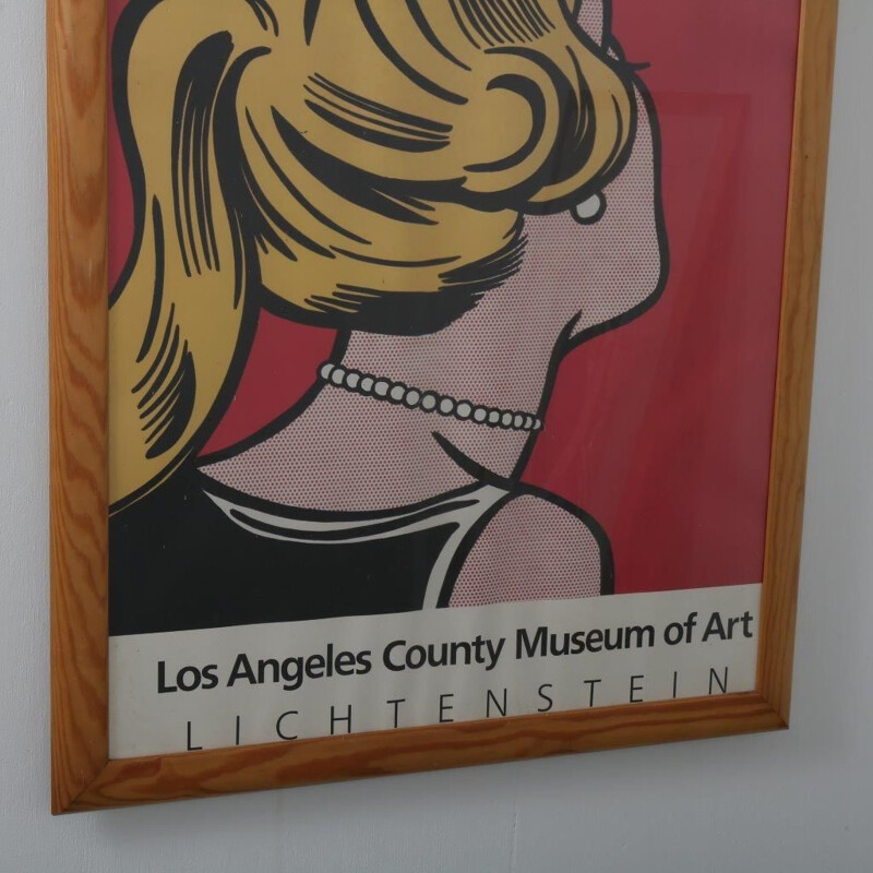 Vintage museum poster by Roy Lichtenstein for the Los Angeles County Museum of Art