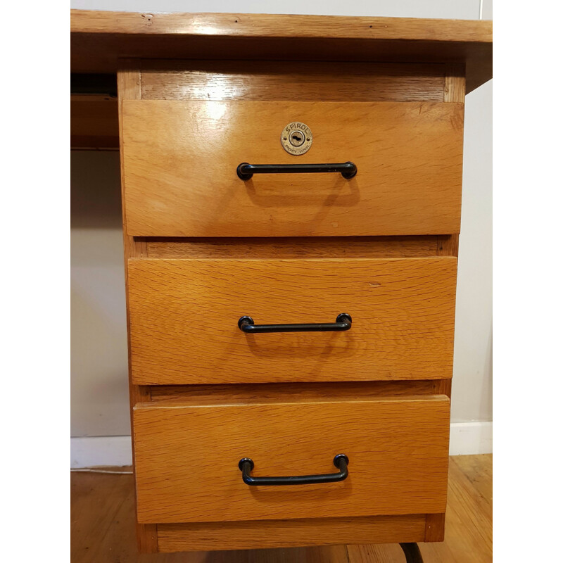 Vintage oak desk by Spirol, 1950s