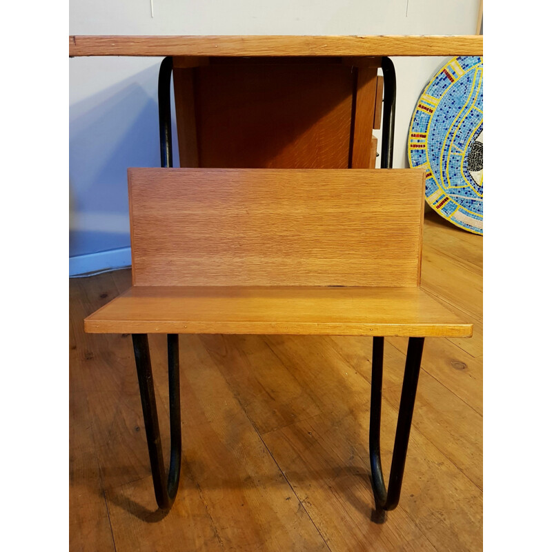 Vintage oak desk by Spirol, 1950s