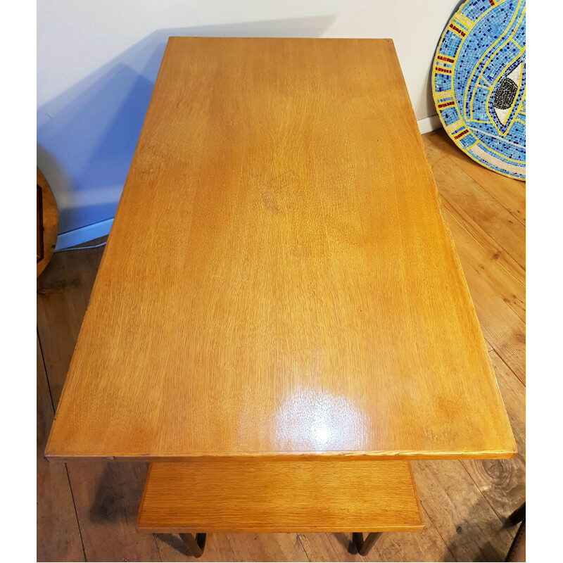 Vintage oak desk by Spirol, 1950s