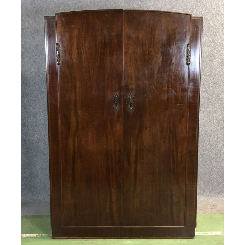 Vintage art deco mahogany closet, 1930