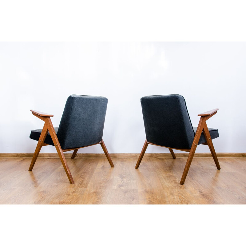 Pair of vintage Type 300-177 "Bunny" armchairs, Poland, 1970 