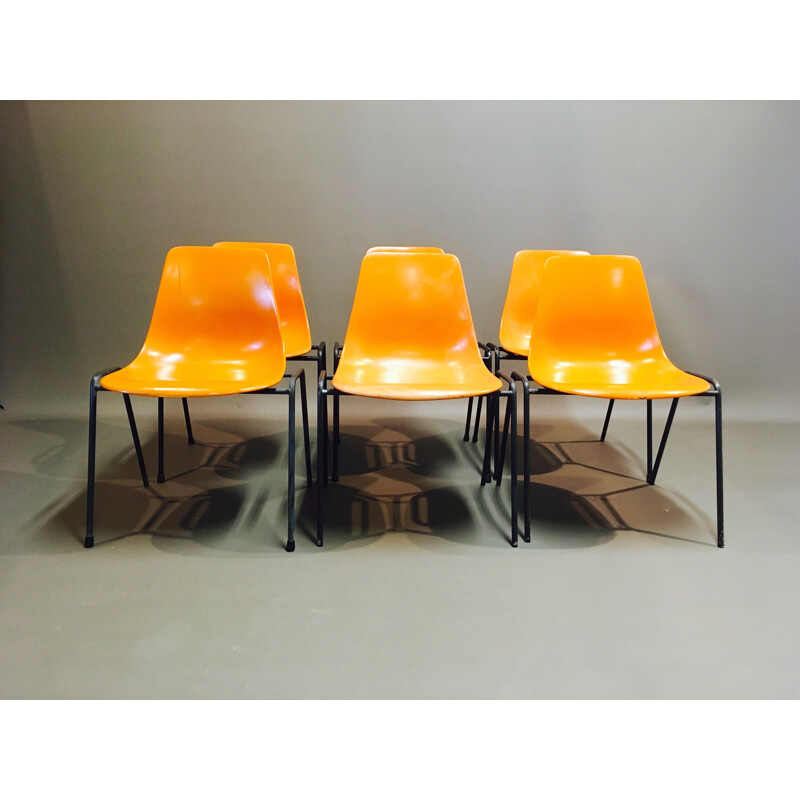 Set of 6 vintage chairs by Georg Leowald1960 