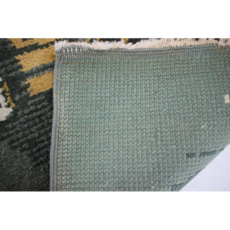 Vintage green wool carpet, 1950s