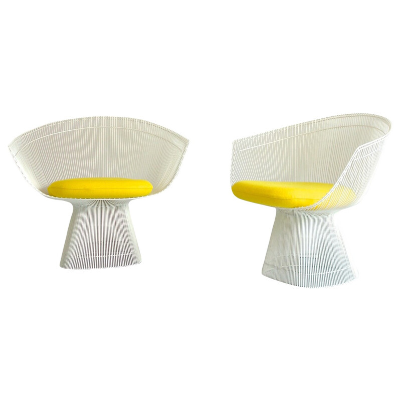 Paire de fauteuils jaunes, Warren PLATNER - années 70