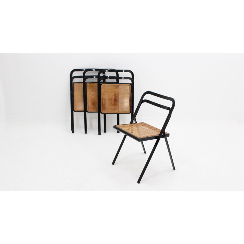 Set of 4 vintage folding chairs by CIDUE, 1970s