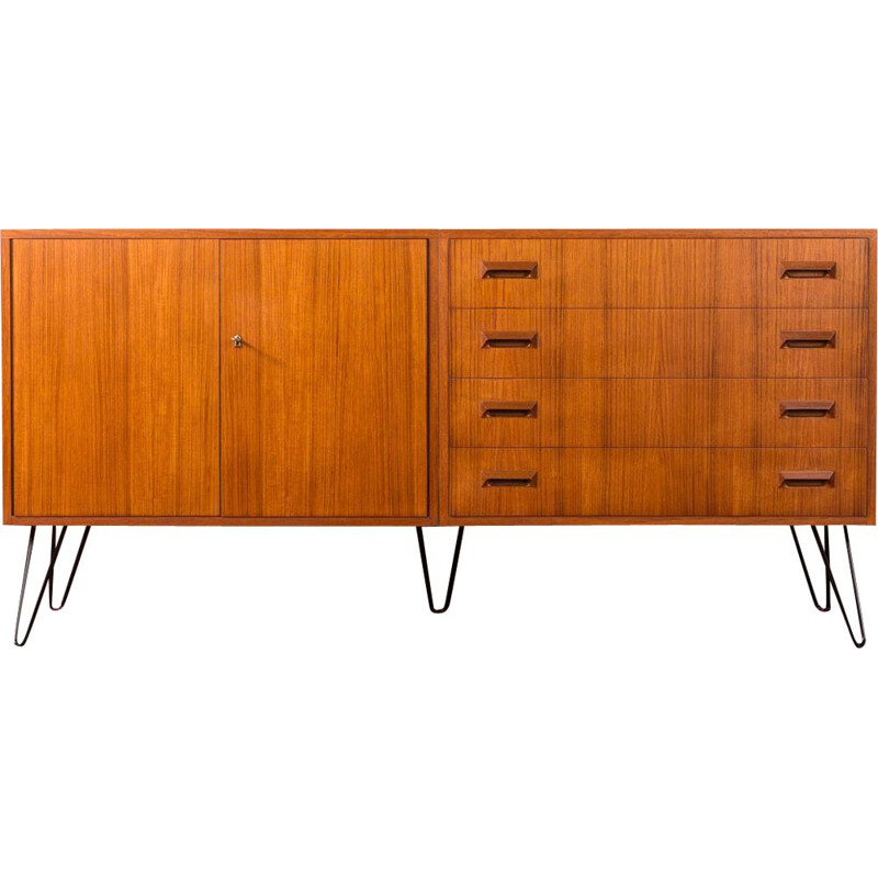 Vintage teak sideboard by DeWe Deutsche Werkstätten, 1960s