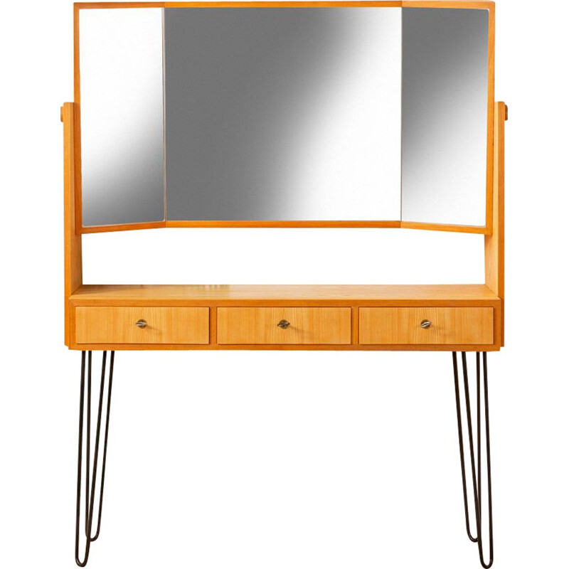 Vintage dressing table in ash veneer by WK Möbel, 1950s