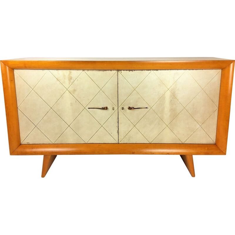 Vintage sycamore sideboard by Suzanne Guiguichon 1950