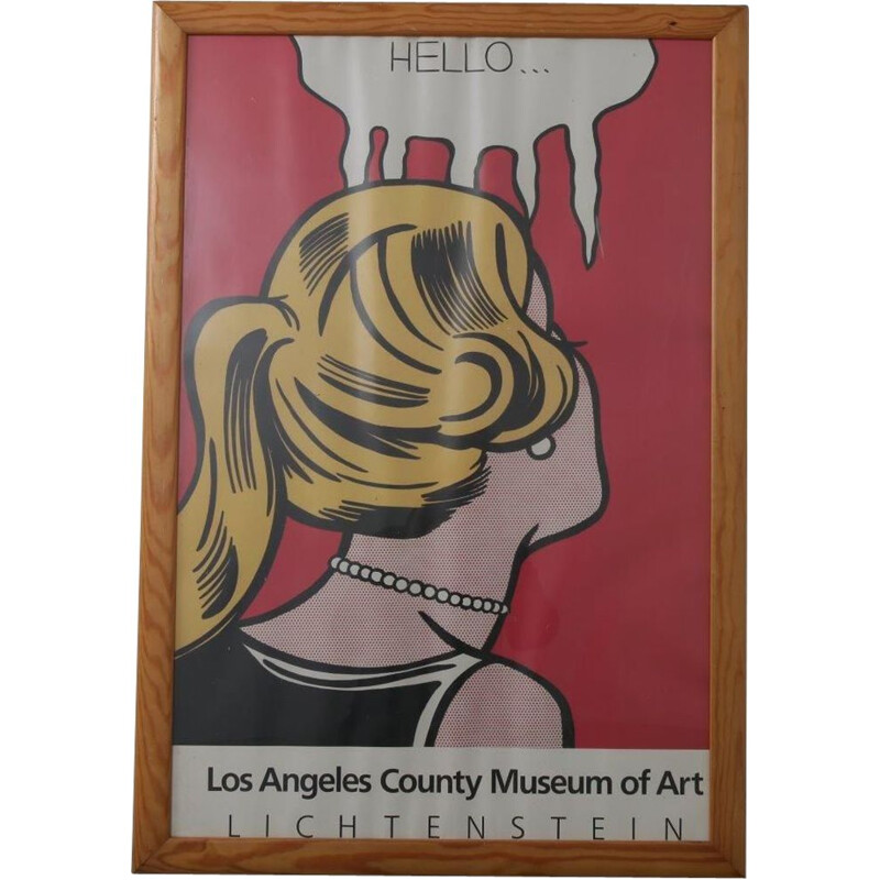 Vintage museum poster by Roy Lichtenstein for the Los Angeles County Museum of Art
