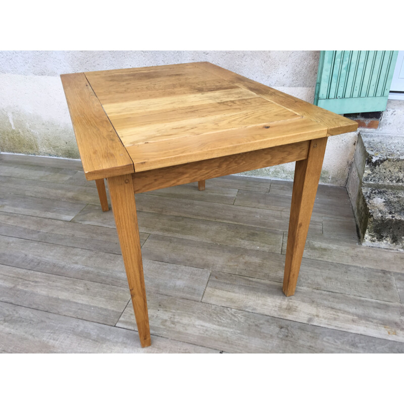 Vintage oak farm table, 1980