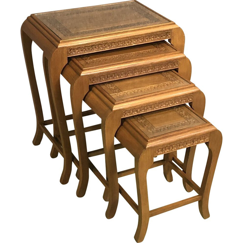 Vintage teak nesting tables, 1950