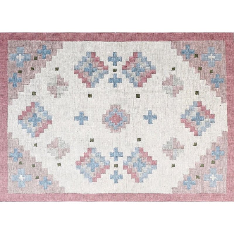 Scandinavian Rolläkan vintage wool rug, 1950