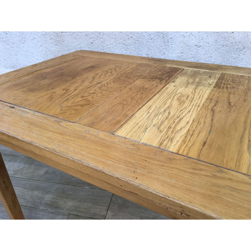 Vintage oak farm table, 1980